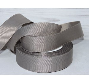 Репсовая лента 25 мм, цв. темно-серый №181 - 1 м.