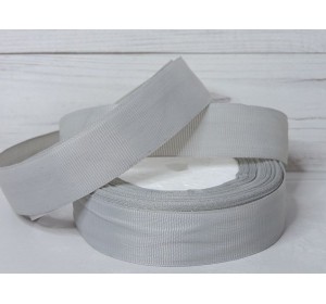 Репсовая лента 25 мм,  цв. серый №201 -1 м.