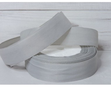 Репсовая лента 25 мм,  цв. серый №201 -1 м.