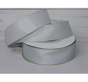 Репсовая лента 25 мм, цв. серый №200 - 1 м.