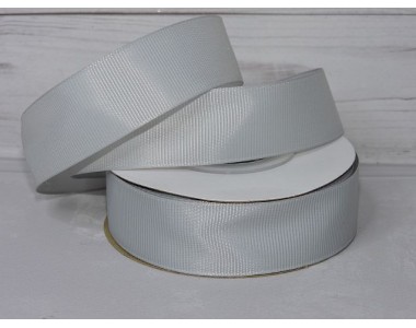 Репсовая лента 25 мм, цв. серый №200 - 1 м.