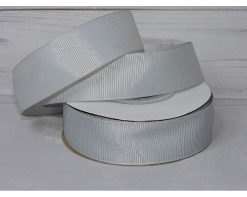Репсовая лента 25 мм, цв. серый №200 - 1 м.