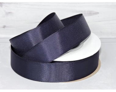 Репсовая лента 25 мм, цв. темно-темно-синий №120 - 1 м.