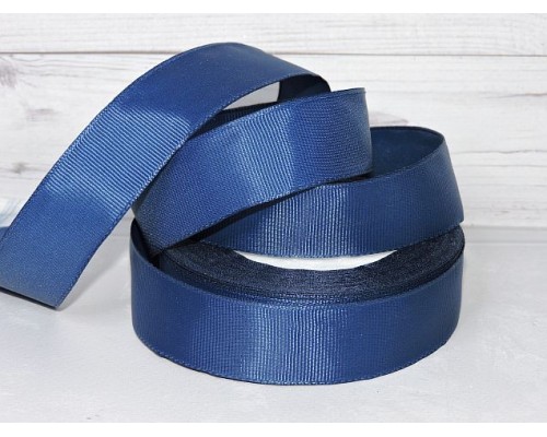 Репсовая лента 25 мм, цв. темно-синий №38 - 1 м.