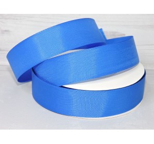 Репсовая лента 25 мм, цв. синий №40 - 1 м.