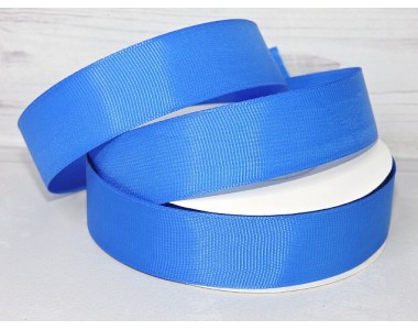 Репсовая лента 25 мм, цв. синий №40 - 1 м.