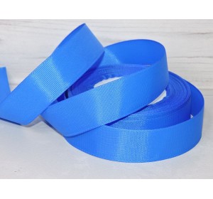 Репсовая лента 25 мм, цв. синий №39 - 1 м.