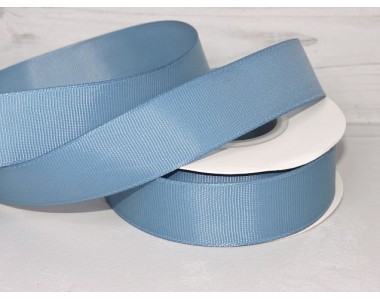 Репсовая лента 25 мм, цв. дымчато-синий №237 - 1 м.