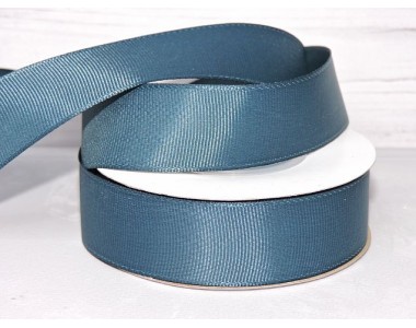 Репсовая лента 25 мм, цв. темно-сланцевый №243 - 1 м.