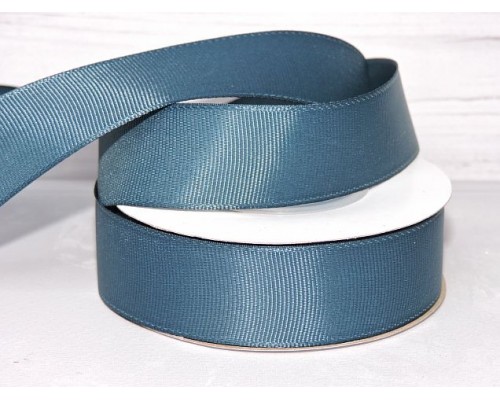 Репсовая лента 25 мм, цв. темно-сланцевый №243 - 1 м.