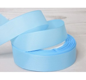 Репсовая лента 25 мм, цв. голубой №96 - 1 м.