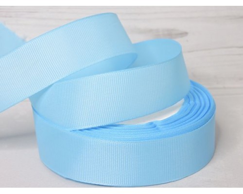 Репсовая лента 25 мм, цв. голубой №96 - 1 м.
