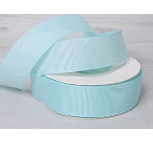 Репсовая лента 25 мм, цв. голубой №11 - 1 м.