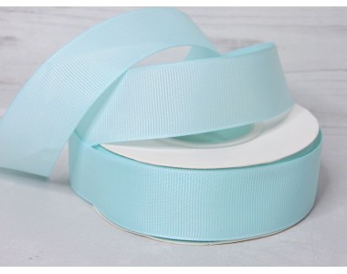 Репсовая лента 25 мм, цв. голубой №11 - 1 м.