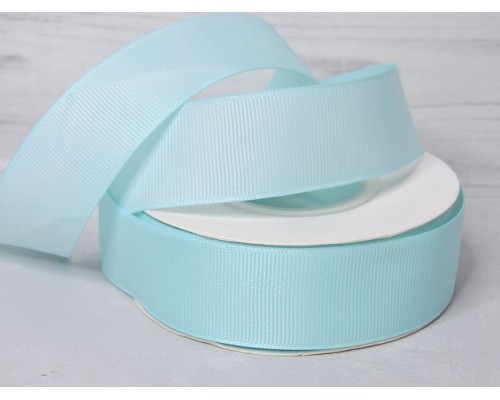Репсовая лента 25 мм, цв. голубой №11 - 1 м.