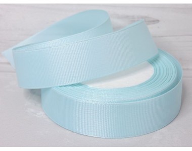 Репсовая лента 25 мм, цв. голубой №10 - 1 м.