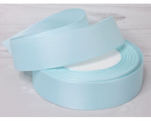 Репсовая лента 25 мм, цв. голубой №10 - 1 м.