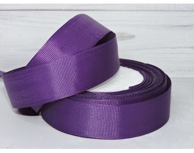 Репсовая лента 25 мм, цв.темно-сиреневый №35 - 1 м.