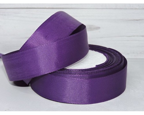 Репсовая лента 25 мм, цв.темно-сиреневый №35 - 1 м.