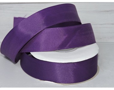 Репсовая лента 25 мм, цв. темно-сиреневый №34  - 1 м.