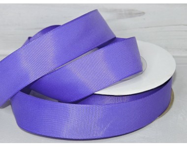 Репсовая лента 25 мм, цв. темно-фиолетовый № 35 - 1 м.