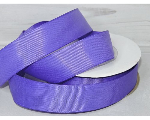 Репсовая лента 25 мм, цв. темно-фиолетовый № 35 - 1 м.