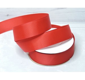 Репсовая лента 25 мм, цв. бордовый № 33 - 1 м.