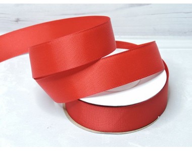 Репсовая лента 25 мм, цв. бордовый № 33 - 1 м.