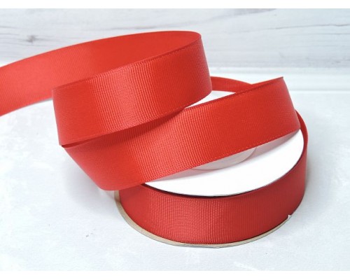 Репсовая лента 25 мм, цв. бордовый № 33 - 1 м.
