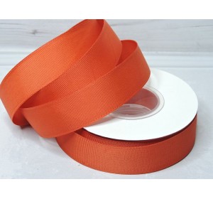 Репсовая лента 25 мм, цв. красный №250 - 1 м.