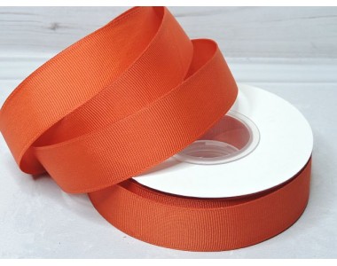 Репсовая лента 25 мм, цв. красный №250 - 1 м.