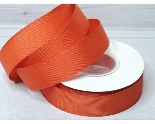 Репсовая лента 25 мм, цв. красный №250 - 1 м.