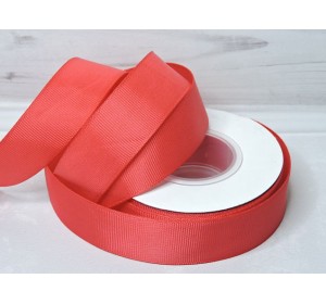 Репсовая лента 25 мм, цв. коралловый №189 - 1 м.