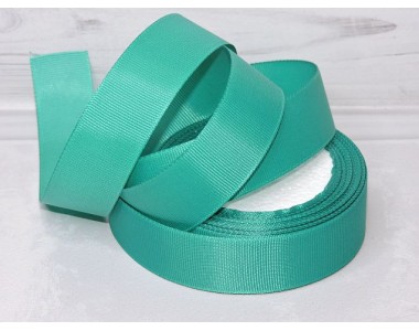Репсовая лента 25 мм, цв. тиффани - 1 м.