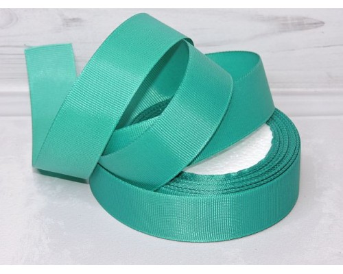Репсовая лента 25 мм, цв. тиффани - 1 м.