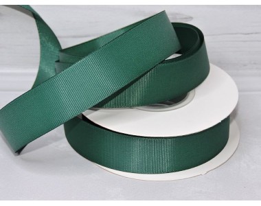 Репсовая лента 25 мм, цв. темно-зеленый №249 - 1 м.