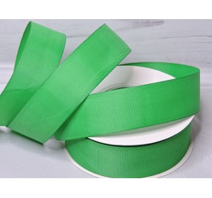Репсовая лента 25 мм, цв. зеленый №19 - 1 м.