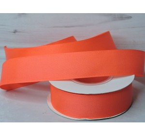 Репсовая лента 25 мм, цв. коралловый №186 - 1 м.