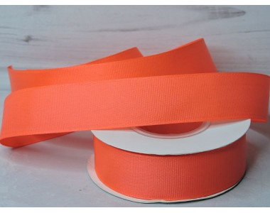 Репсовая лента 25 мм, цв. коралловый №186 - 1 м.
