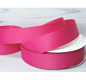 Репсовая лента 25 мм, цв. фукси №27 - 1 м.