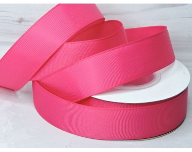 Репсовая лента 25 мм, цв. фукси №28 - 1 м.