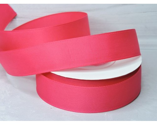 Репсовая лента 25 мм, цв. фукси №190 - 1 м.
