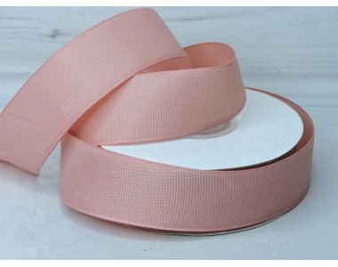 Репсовая лента 25 мм, цв. розовая пенка №191 - 1 м.