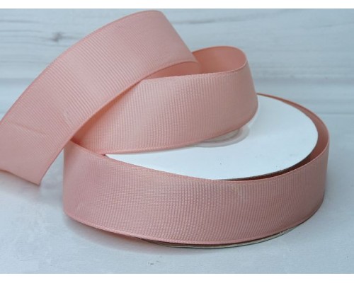 Репсовая лента 25 мм, цв. розовая пенка №191 - 1 м.
