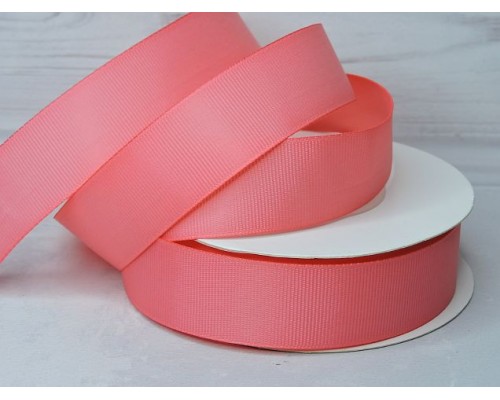 Репсовая лента 25 мм, цв. розовая пенка №193 - 1 м.