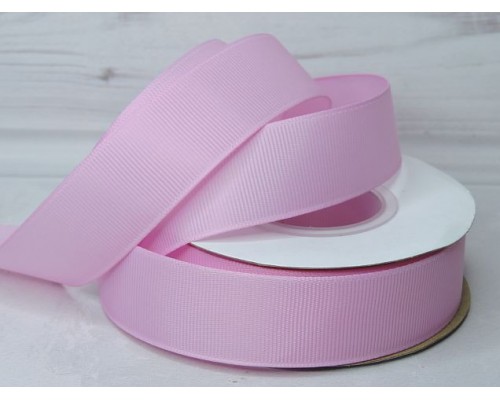 Репсовая лента 25 мм, цв. розовый №93 - 1 м.
