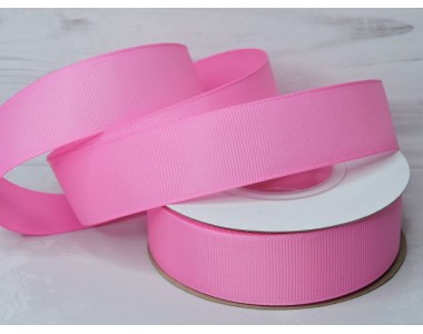 Репсовая лента 25 мм, цв. розовый №05 - 1 м.