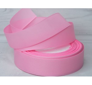 Репсовая лента 25 мм, цв. розовый №256 - 1 м.