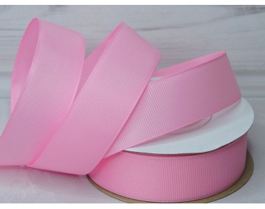 Репсовая лента 25 мм, цв. розовый №255 - 1 м.