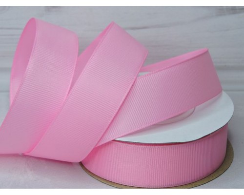 Репсовая лента 25 мм, цв. розовый №255 - 1 м.